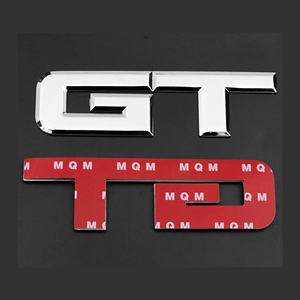 Autocollant de <span class=keywords><strong>voiture</strong></span> en métal chromé 3D GT, emblème, badge de coffre arrière, décalcomanies pour Ford F150 <span class=keywords><strong>Mustang</strong></span> Shelby GT500 GT350, style <span class=keywords><strong>logo</strong></span> GT - Product Image 1