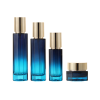 Nouveau ensemble de bouteilles en verre cosmétique vide avec pulvérisateur à pompe pour crème pour le visage Lotion sérum Toner sérigraphie boîte d'emballage