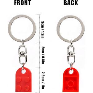 Manufacturer Heart Keychain for Couples Boyfriend <b>Girlfriend</b> Brick Matching Heart Keyrings Eco-friendly Custom Branding Bulk - Product Image 2