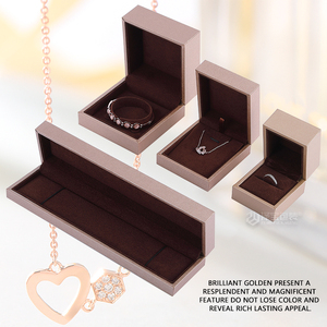 Zebo đồ trang sức Hộp Vòng cổ Hộp nhẫn gói đồ trang sức bao bì hộp đồ trang sức với Ribbon túi giấy - Product Image 4