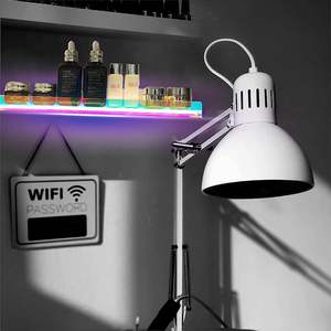 رفوف حائط مضغوطة من الأكريليك متوهجة مع أضواء ليد سجلات فينيل منظم لطلاء الأظافر - Product Image 3