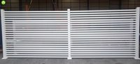 Panneau de clôture à persiennes en aluminium blanc enduit de poudre personnalisé