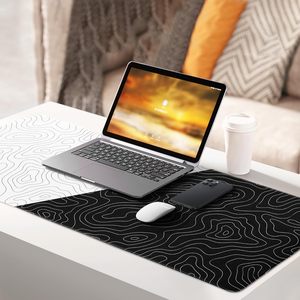 Tappetino per Mouse da Gaming ZHONGYU Bianco e Nero con Mappa Topografica 800x300cm, Spessore 3mm, Base Antiscivolo in Gomma, Resistente ai Graffi, Trasferimento Termico - Product Image 6