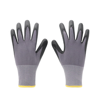 MEIJI EN388 Gants de sécurité Gants industriels respirants en tricot de polyester et latex, enduits de mousse micro-mousse, antidérapants et résistants à l'huile