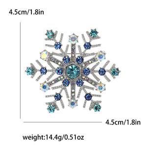 New Rhinestone Brooches Women Luxury Fashion Snowflake Brooch Pin Suit Cardigan Lapel Flower Jewelry <b>Accessory</b> Brooches - Product Image 5