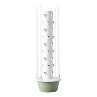 Système Hydroponique à 9 Niveaux, Jardinière Verticale pour Culture d'Herbes Aromatiques en Intérieur, Accessoires de Tour Hydroponique Sans LED