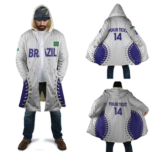 Chaqueta de Longitud Media con Estampado Completo del Campeón del Clásico Mundial de Béisbol de Brasil 2026, Chaqueta con Capucha y Forro Polar, con Cremallera, para Hombre, para Exteriores - Product Image 1