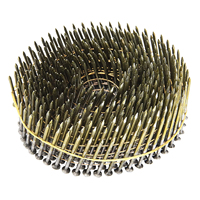 Clous de bardage à tête pleine ronde inclinée à 15 degrés, à tige annelée, galvanisés à chaud et trempés dans la peinture, 0,092 x 1-1/2 po, en bobine pour palettes