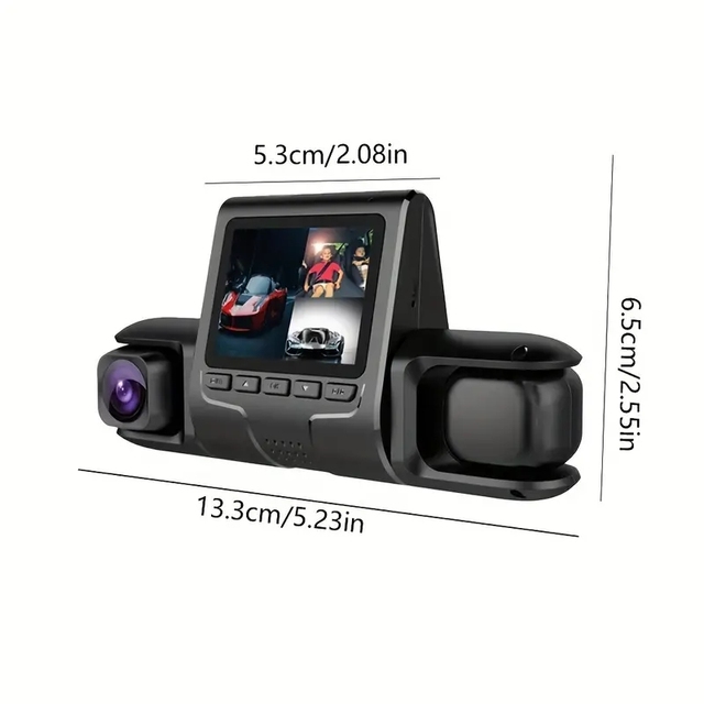 Three Lens 1080p Car DVR Camera Dashcam Dual Lens With Night Vision and WIF Function New Driving Recorder Dash Video Recorder