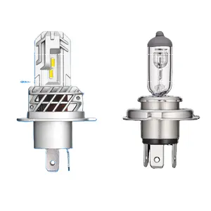 لمبة مصباح أمامي لدراجة نارية Led H4 H7 H11 1:1 البسيطة حجم تصميم 6000K الأبيض 5000LM 25W 12V دراجة نارية كشافات لمبات