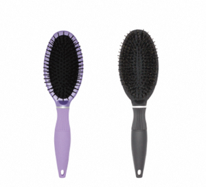 Brosse à cheveux enroulable de salon avec manche en M, baril en céramique, poils de sanglier doux, manche en caoutchouc antidérapant pour démêler et coiffer les cheveux - Product Image 2