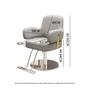 Hochwertiger Leder-Friseurstuhl mit Verstellbarer Höhe & Neigungsfunktion Modernes Design Made in China - Product Image 6