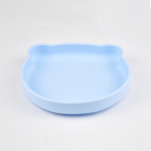 Factory <b>Bear</b> Baby Feeding Bowl <b>Cute</b> Silicone Plate Animal Kid Friendly Suction For Toddler Weaning Bpa Free - Product Image 2