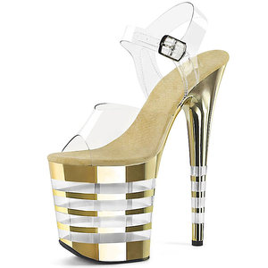 Zapatos de baile en barra personalizados para mujer, sandalias de actuación de <span class=keywords><strong>Striptease</strong></span> exóticas sexis electrochapadas - Product Image 4