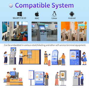 Plateforme de numérisation de codes-barres 2D omnidirectionnelle de bureau, lecteur de codes QR USB haute vitesse avec clavier virtuel pour la logistique de détail - Product Image 5