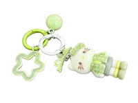 Porte-clés décapsuleur DIY en peluche anime, pendentif de sac écologique en forme de boule de dessin animé mignon, décoration suspendue en peluche, cadeau