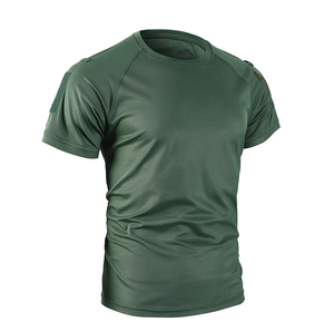 DFT0511 T-shirt tactique camouflage pour homme à manches courtes et épaules tombantes, confortable, respirant, séchage rapide, pour activités de plein air - Product Image 4