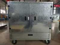 Armoire à Selle Extérieure Chariot à Outils Métallique sur Roues, Coffre de Rangement pour Équipement Équestre