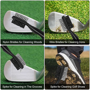 Kit de nettoyage de golf 17-en-1 comprenant brosse, serviette, outil de réparation de divots, kit d'alignement, compteur de score, porte-balles, tee de golf, liners de balle et stylos - Product Image 6