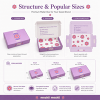 Boîtes en papier personnalisées violettes recyclées pour donuts, desserts, gâteaux, mochis et pâtisseries, vente en gros