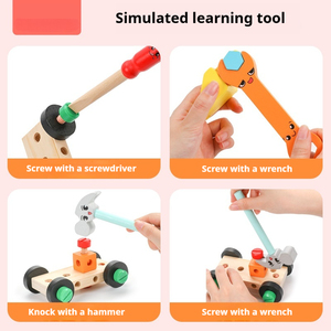 <span class=keywords><strong>Boîte</strong></span> <span class=keywords><strong>à</strong></span> <span class=keywords><strong>outils</strong></span> de jeu d'imitation pour enfants, kit de bricolage pour garçons et filles, jeu de construction avec vis et écrous, simulation d'assemblage, <span class=keywords><strong>boîte</strong></span> <span class=keywords><strong>à</strong></span> <span class=keywords><strong>outils</strong></span> en bois, jouet pour enfants - Product Image 5