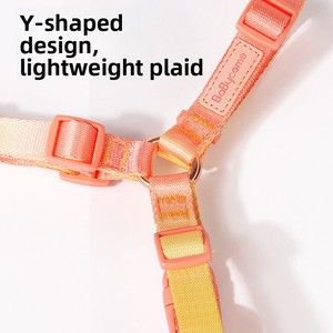 Gradient Colored Stainless Steel Cross Border <strong>Dog</strong> Harness And <strong>Leash</strong> Set Soft Durable For Training Walking Prevents Sudden - Product Image 3