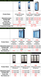 Refrigerador de doble puerta con descongelación automática, vitrina expositora abierta para supermercado - Product Image 4