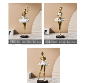 Nordischer Luxus-Ballettmädchen-Figurine Tanz-Miniaturstatue Wohnzimmer Weinschrank Dekoration aus Synthetischem Harz - Product Image 5