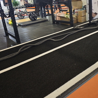 Robuster Schlitten-Rasenteppich Maßgeschneidertes Design 15MM Dicker Fitness-Schlitten-Kunstrasen-Teppich für Fitnesscenter