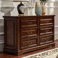 Commode moderne en chêne massif à 6 tiroirs, basse, pour chambre et salon, hauteur 72 cm, rangement écologique