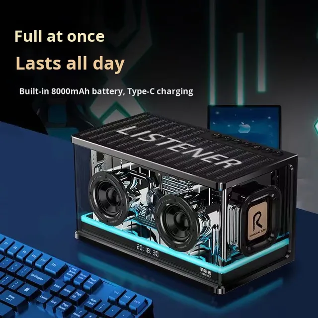 High-Power Gaming Bluetooth Speaker Subwoofer Desktop Home Audio Desktop Computer High-Quality Wireless Long Battery Life