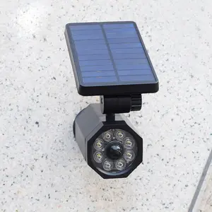 IP65 Waterproof Abs Outdoor Wall Light Super Bright Motion Sensor Camera Courtyard Security Solar Lamp