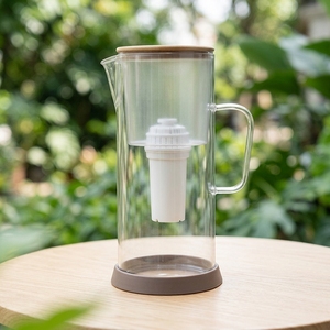 <span class=keywords><strong>Carafe</strong></span> <span class=keywords><strong>filtrante</strong></span> à eau domestique – 7 tasses, verre borosilicate sans BPA, capacité 3,2 L, filtres à charbon actif et échange d'ions – Meilleures ventes - Product Image 1