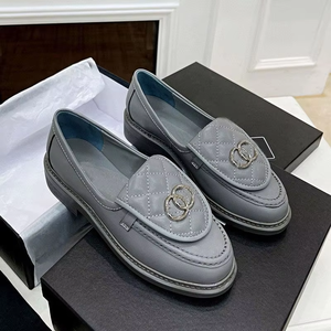Luxury Designer Women's Genuine Leather Small Fragrance Style Rhombus Sheepskin Women's Shoes Thick Sole Single-layer Breathable - Product Image 6