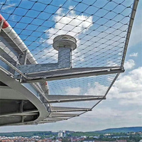 Filet de sécurité en acier inoxydable, maille en câble métallique, tissage simple, pour bateau, pont extérieur