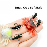 Leurre souple artificiel bionique en forme de petit crabe, 5,8 g, plusieurs couleurs disponibles pour la pêche au poisson souple - Vente en gros fabricant