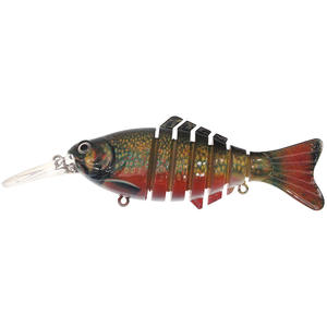 12cm 15g naufrage Wobblers leurres <span class=keywords><strong>de</strong></span> pêche 7 segments articulés manivelle nageur bionique attirail basse leurre - Product Image 2