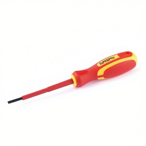 3x75 Flat Insulated <b>Screwdriver</b> Red Yellow Handle <b>Precision</b> Tool - Product Image 2