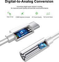 Pour Iphone 15 casque DAC puce adaptateur 3.5mm câble adaptateur Audio 3.5mm Jack vers Type C AUX casque pour Iphone 15 Plus