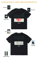 Personnalisez le logo de votre marque sur les étiquettes intérieures des t-shirts en coton 100% 190gsm 210gsm 230gsm 240gsm, t-shirts basiques, t-shirts unis, t-shirts décontractés