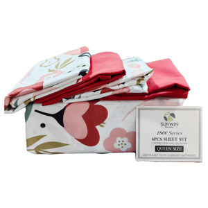 Wholesale Customized <strong>Single</strong> Double Bedsheet Queen Size King Bed <strong>Fitted</strong> <strong>Sheets</strong> Printing <strong>Sheet</strong> Sets Bedding Set - Product Image 2