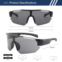 Nouvelles Lunettes de Soleil Sportives Grandes Montures Surdimensionnées pour Hommes et Femmes, Idéales pour le Baseball et le Cyclisme en Extérieur – Vente en Gros
