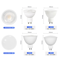 Ampoule LED GU10 MR16 5W avec lentille optique, design à face plate, éclairage encastré pour la maison