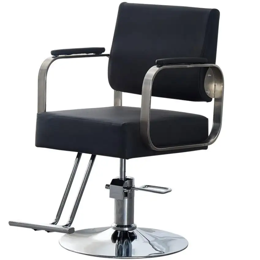 Fabrika doğrudan satış paslanmaz çelik kuaför sandalyesi kuaför adanmış döner kaldırma saç kesme koltuğu