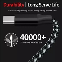 1m 2m 3m Nylon Tressé Data Charger Cordon 3A Fast Charging USB Type C Cable for Samsung