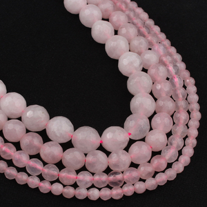 Vente en gros de perles de cristal <span class=keywords><strong>rose</strong></span> à facettes de 4 à 12mm <span class=keywords><strong>pierre</strong></span> de <span class=keywords><strong>quartz</strong></span> <span class=keywords><strong>rose</strong></span> <span class=keywords><strong>naturelle</strong></span> pour collier à faire soi-même <span class=keywords><strong>bracelet</strong></span> en cristal naturel en vrac - Product Image 1