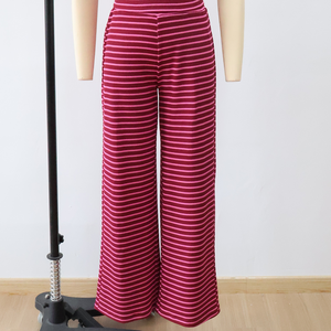 Enyami da <span class=keywords><strong>donna</strong></span> larghi con gamba larga Casual elasticizzata in vita a righe rilassanti <span class=keywords><strong>pantaloni</strong></span> Lounge larghi leggeri Boho oversize - Product Image 3