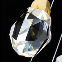 Lámparas Colgantes de Techo de Cristal Posmodernas, Grandes, Doradas, de Cobre, Personalizadas para Hoteles, con Luces LED AC220V, 3 Años de Garantía