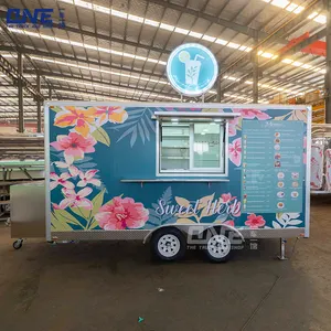 ONE US standard outdoor mobile fast food carts kiosk ice cream vending food truck hot dog food trailer truck for sale