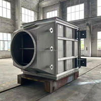 Échangeur de chaleur à récupération de chaleur résiduelle en acier au carbone Aidea, moteur de ventilateur, gaz de combustion de chaudière, température de fonctionnement 400-600°C, chauffage industriel